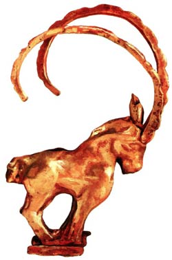 Золотая фигурка козла из Верхнего Приобья