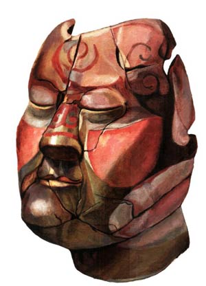 Погребальная маска таштыкской культуры