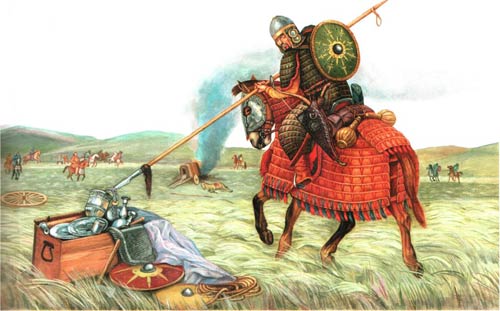 Тяжеловооружённый монгольский всадник